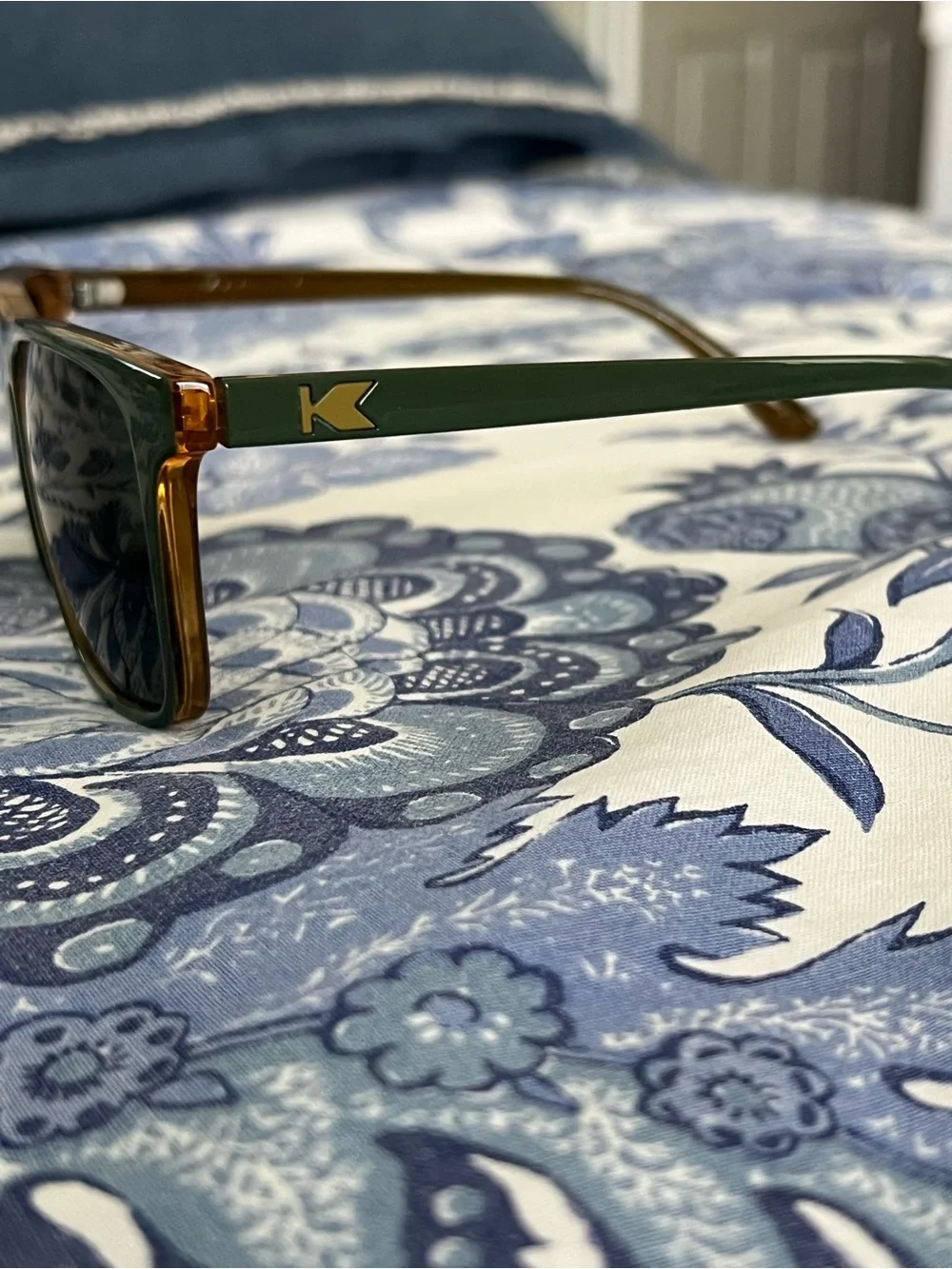 Knockaround Classic Green Wayfarer Sunglasses with Dark Lenses